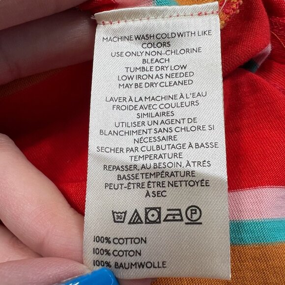 We The Free Free People Women's Multicolor Striped Oversized Tunic Polo Dress M - Picture 4 of 7